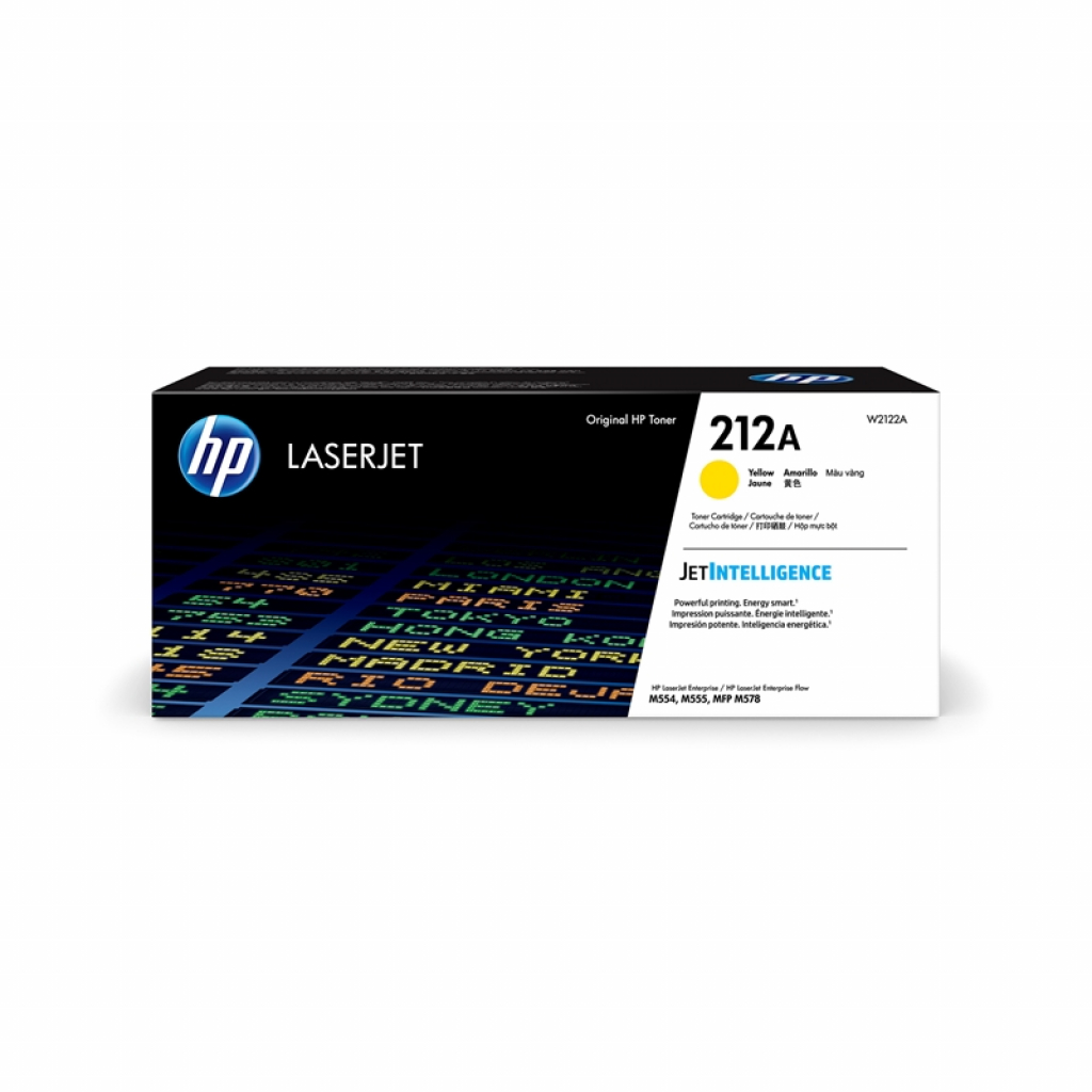 HP Тонер 212A W2122A, M554-555-578, 4500 страници-5%, Yellowна ниска цена с бърза доставка - BestPC.BG