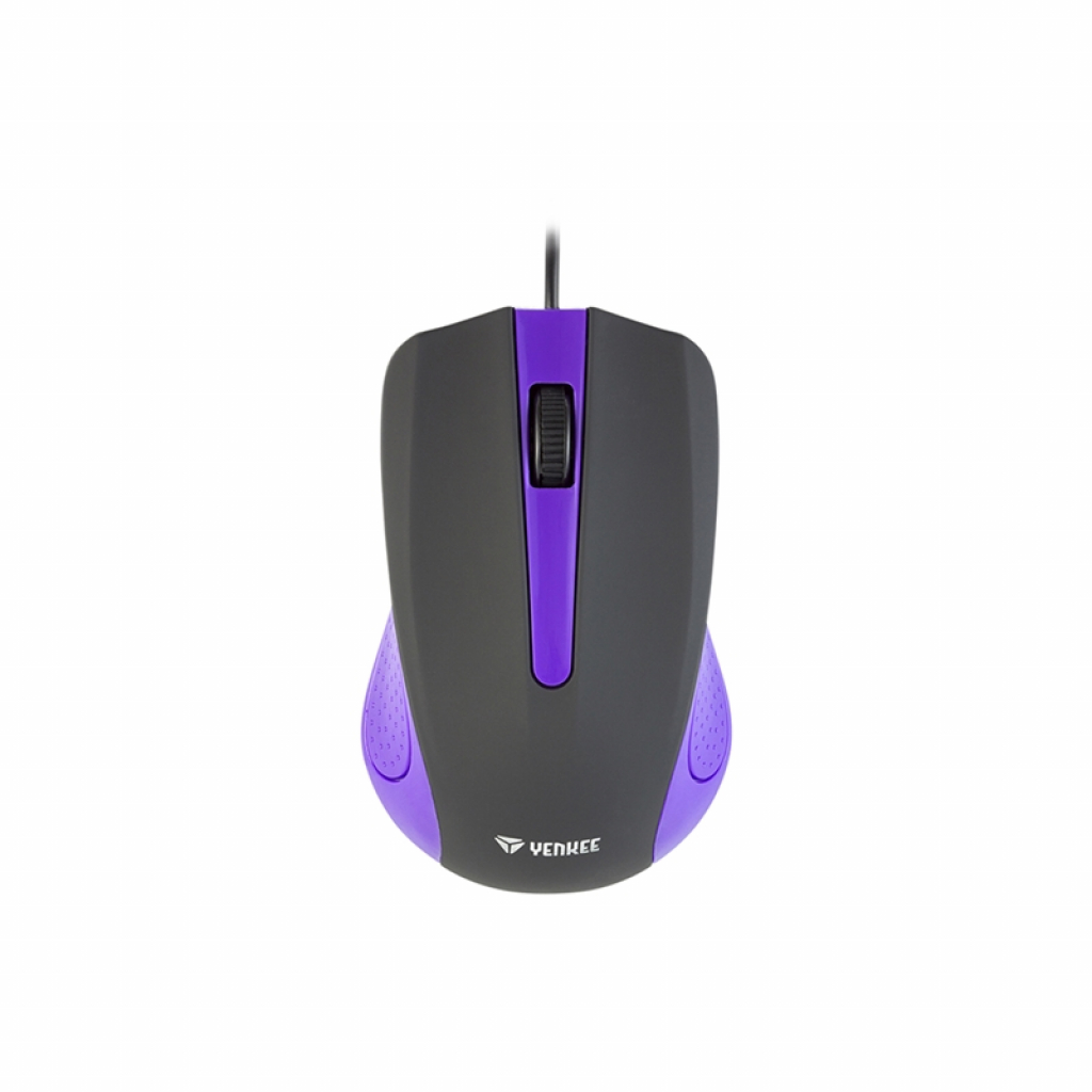Мишка Yenkee 1015PE, оптична, USB, с кабел, лилавана ниска цена с бърза доставка - BestPC.BG