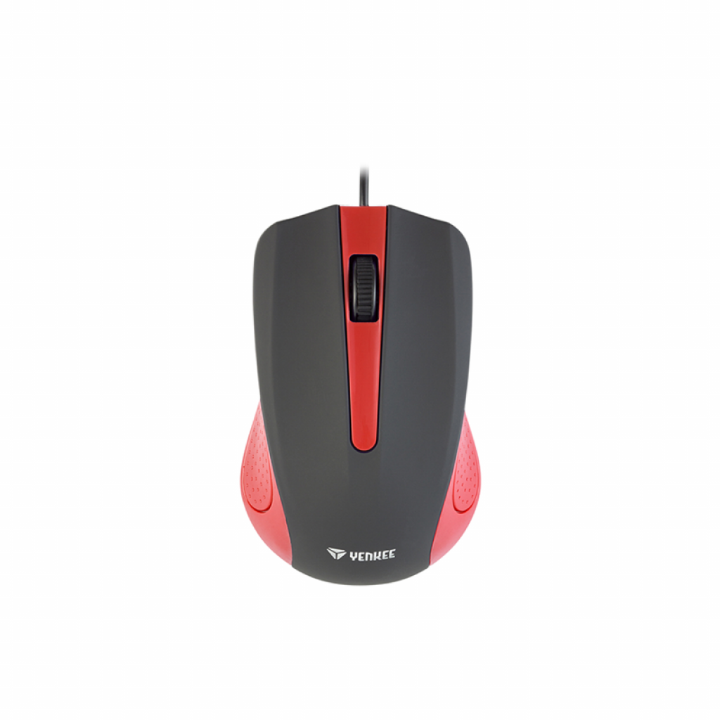 Мишка Yenkee 1015RD, оптична, USB, с кабел, червенана ниска цена с бърза доставка - BestPC.BG