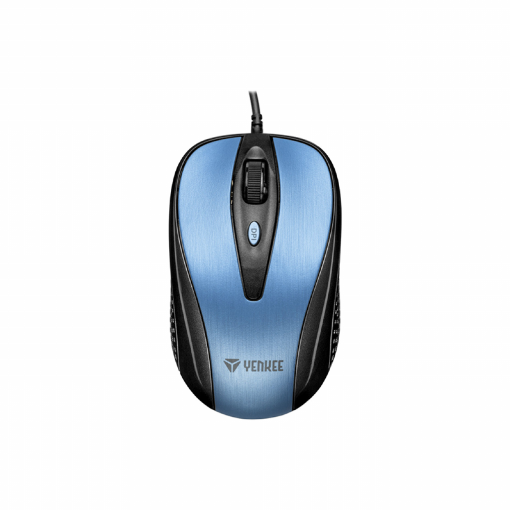 Мишка Yenkee 1025BE, оптична, USB, 2400 dpi, с кабел, синяна ниска цена с бърза доставка - BestPC.BG