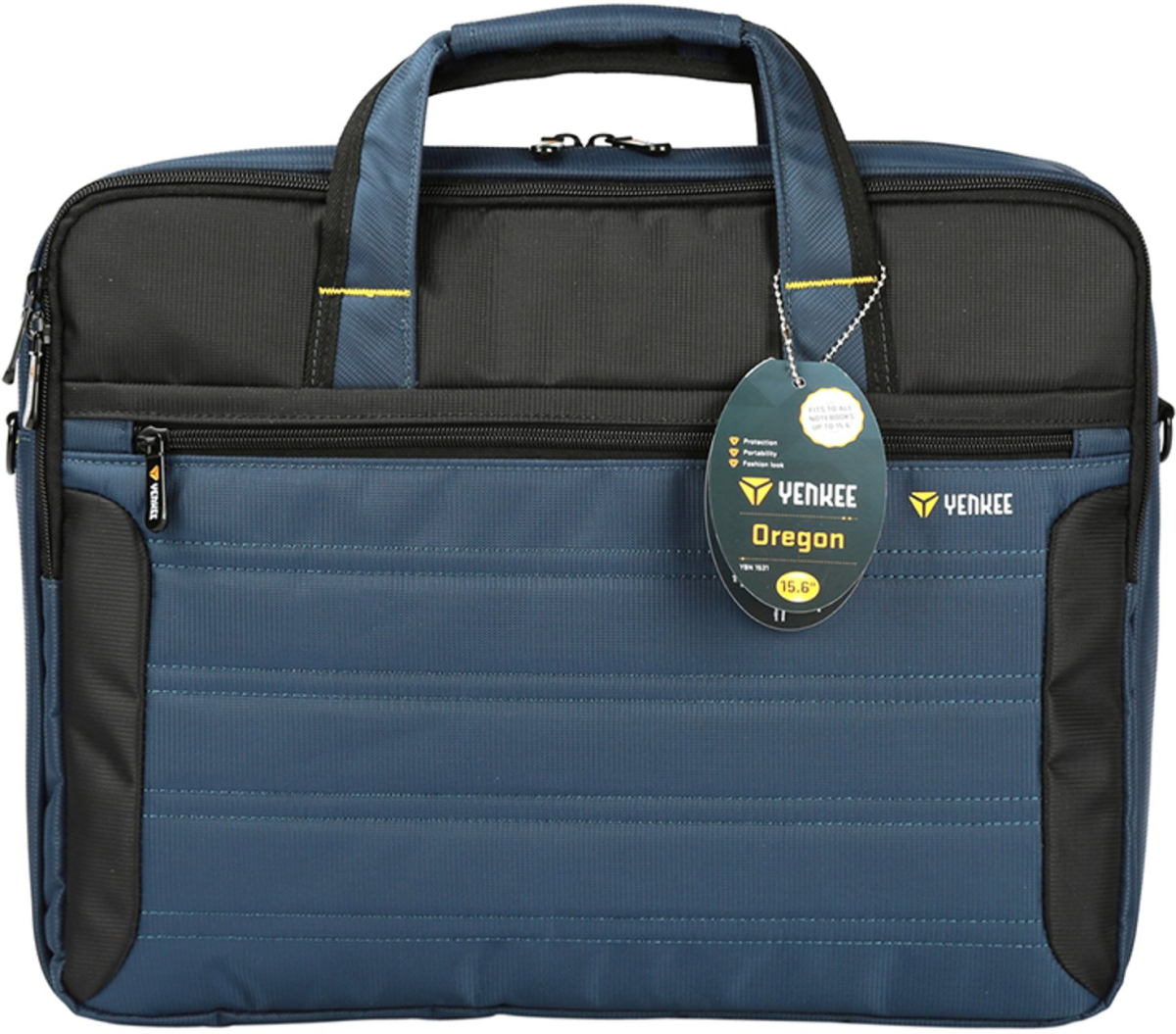Yenkee Чанта за лаптоп 1531 Oregon, 15.6'', черно-синяна ниска цена с бърза доставка - BestPC.BG