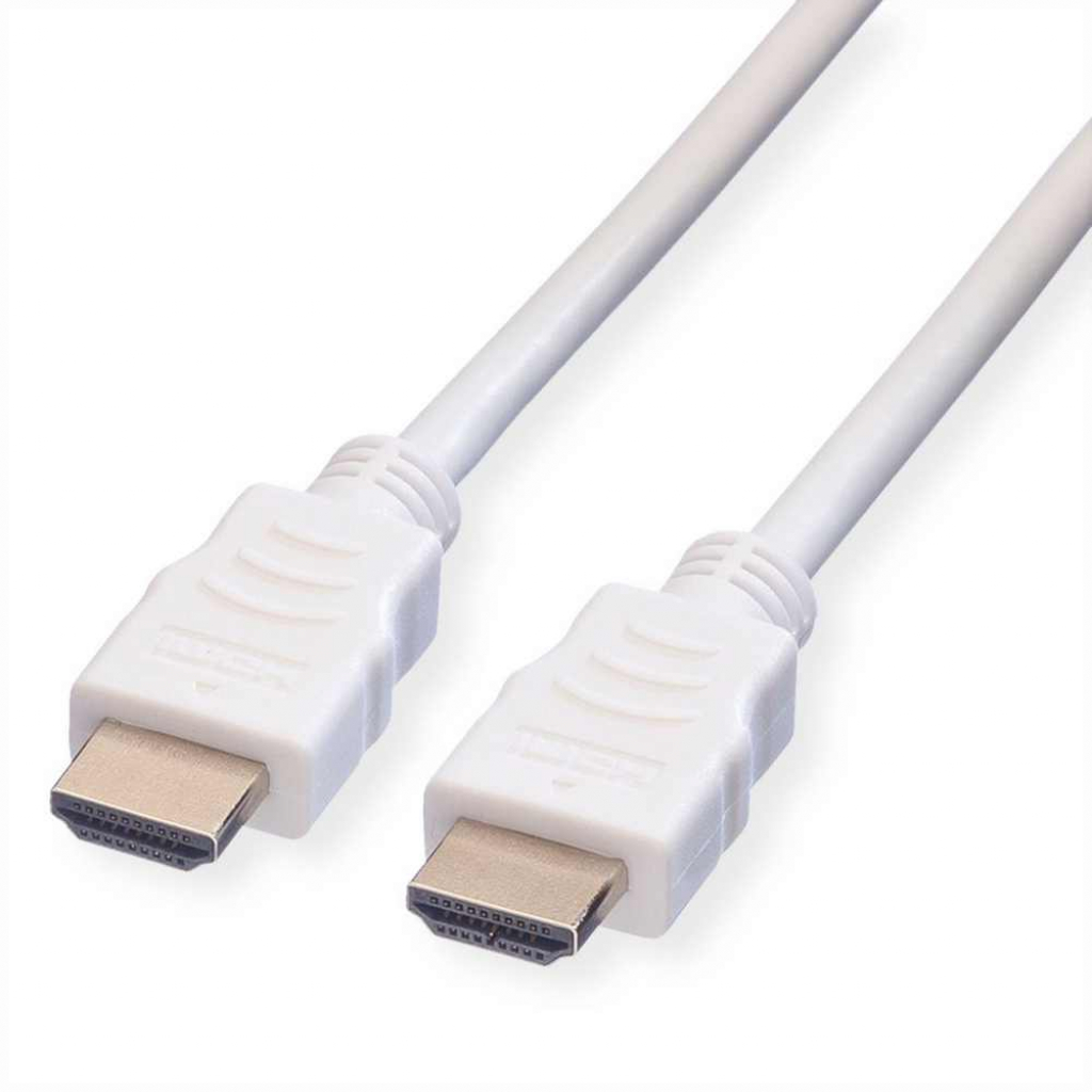 VALUE 11.99.5702 :: VALUE HDMI High Speed кабел + Ethernet, M-M, бял, 2.0 мна ниска цена с бърза доставка - BestPC.BG