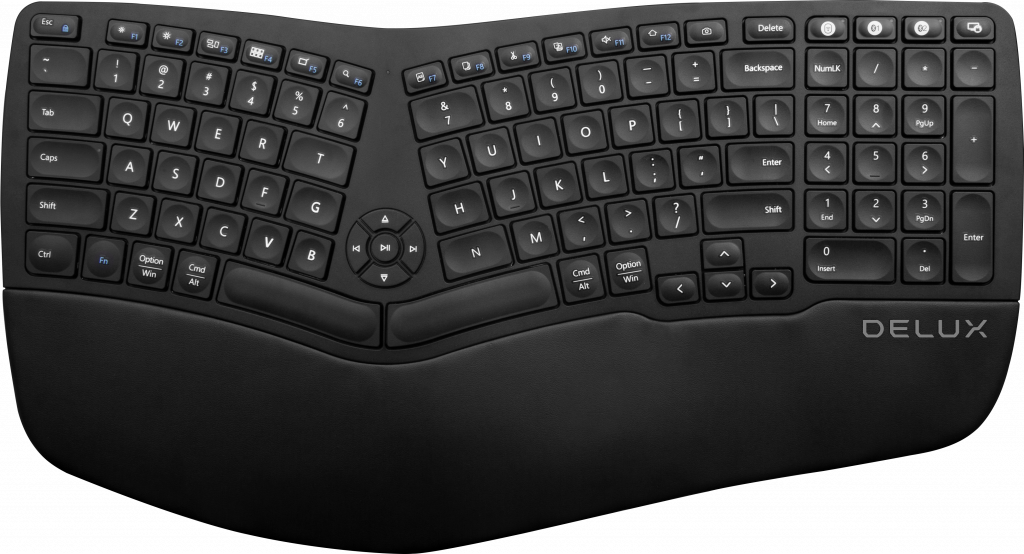 Клавиатура Delux GM902 безжична-Bluetooth черна с подсветкана ниска цена с бърза доставка - BestPC.BG