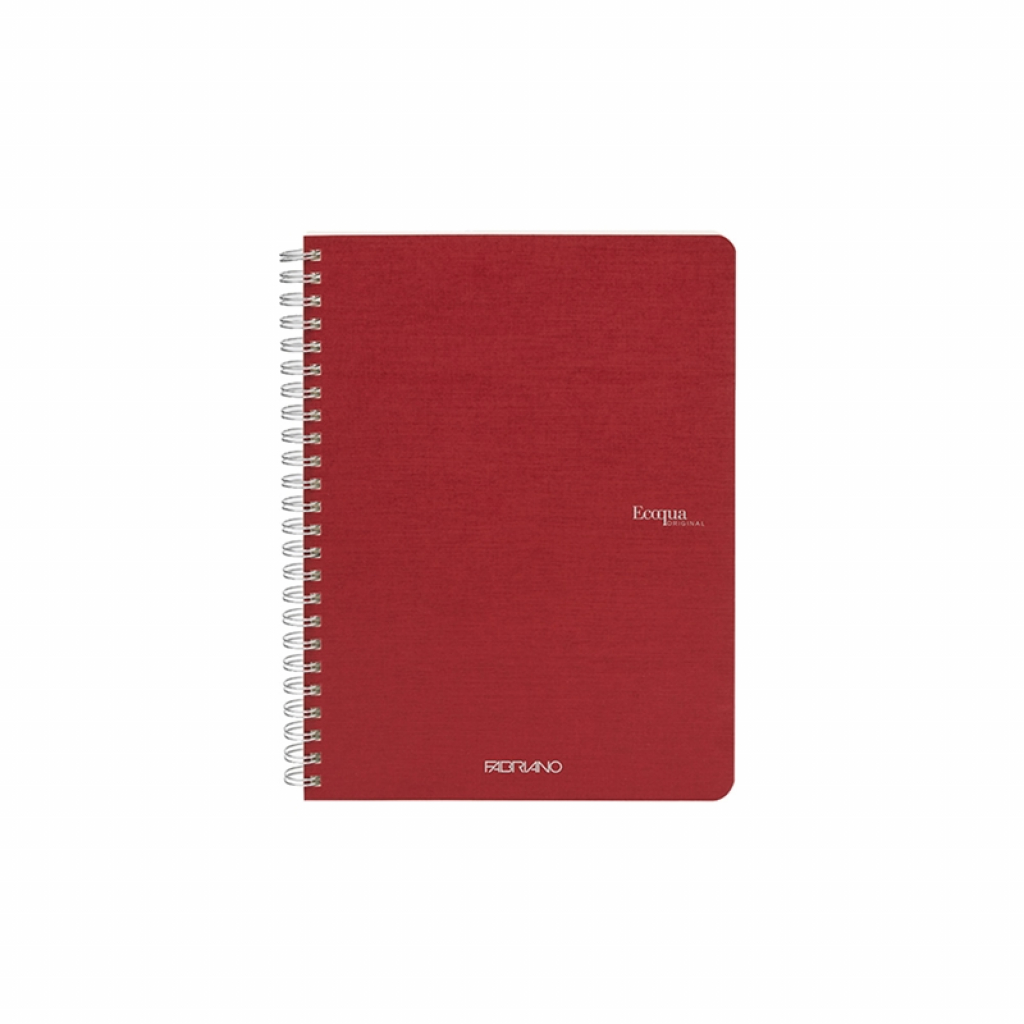 Fabriano Тетрадка Ecoqua, A5, картонена корица, със спирала, 70 листа, черешана ниска цена с бърза доставка - BestPC.BG