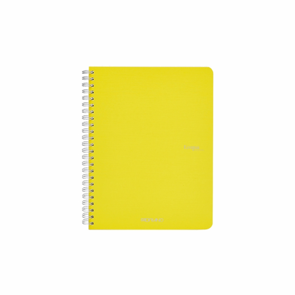 Fabriano Тетрадка Ecoqua, A5, картонена корица, със спирала, 70 листа, жълтана ниска цена с бърза доставка - BestPC.BG