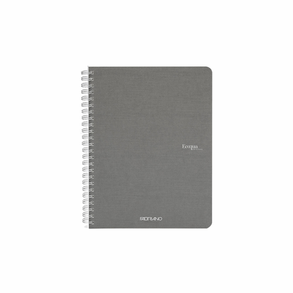Fabriano Тетрадка Ecoqua, A4, картонена корица, със спирала, 70 листа, антрацитна ниска цена с бърза доставка - BestPC.BG