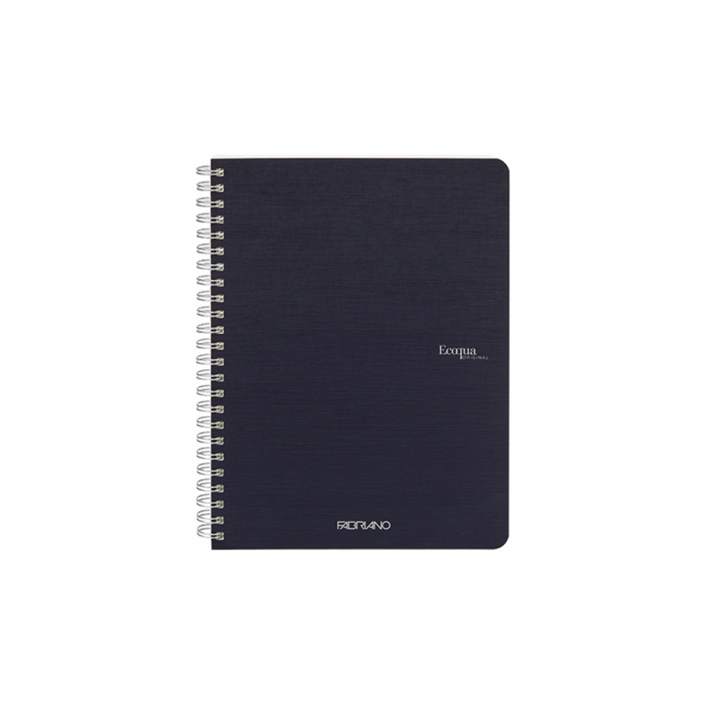 Fabriano Тетрадка Ecoqua, A4, картонена корица, със спирала, 70 листа, тъмносиняна ниска цена с бърза доставка - BestPC.BG