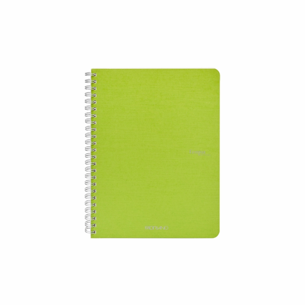 Fabriano Тетрадка Ecoqua, A4, картонена корица, със спирала, 70 листа, лаймна ниска цена с бърза доставка - BestPC.BG