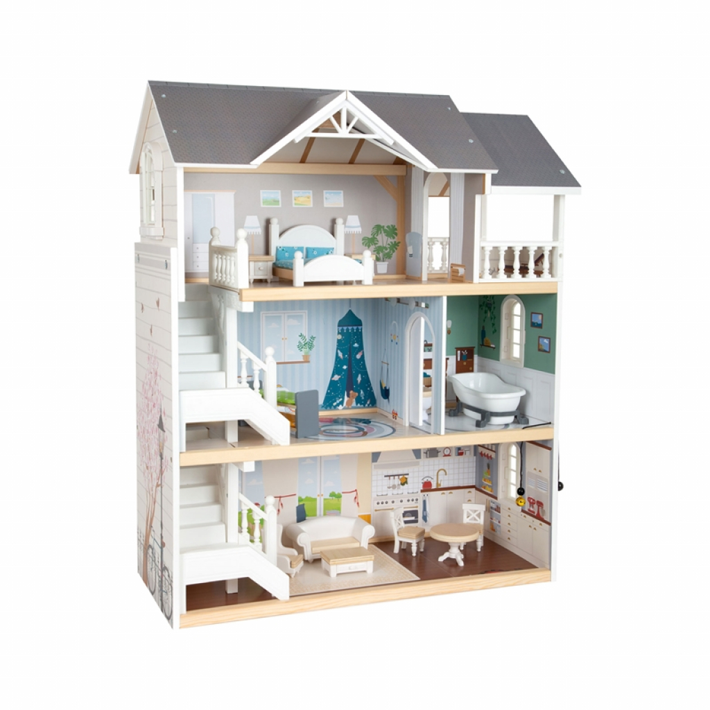 Small Foot Къща за кукли, на три етажа, 63 x 32 x 76 cmна ниска цена с бърза доставка - BestPC.BG