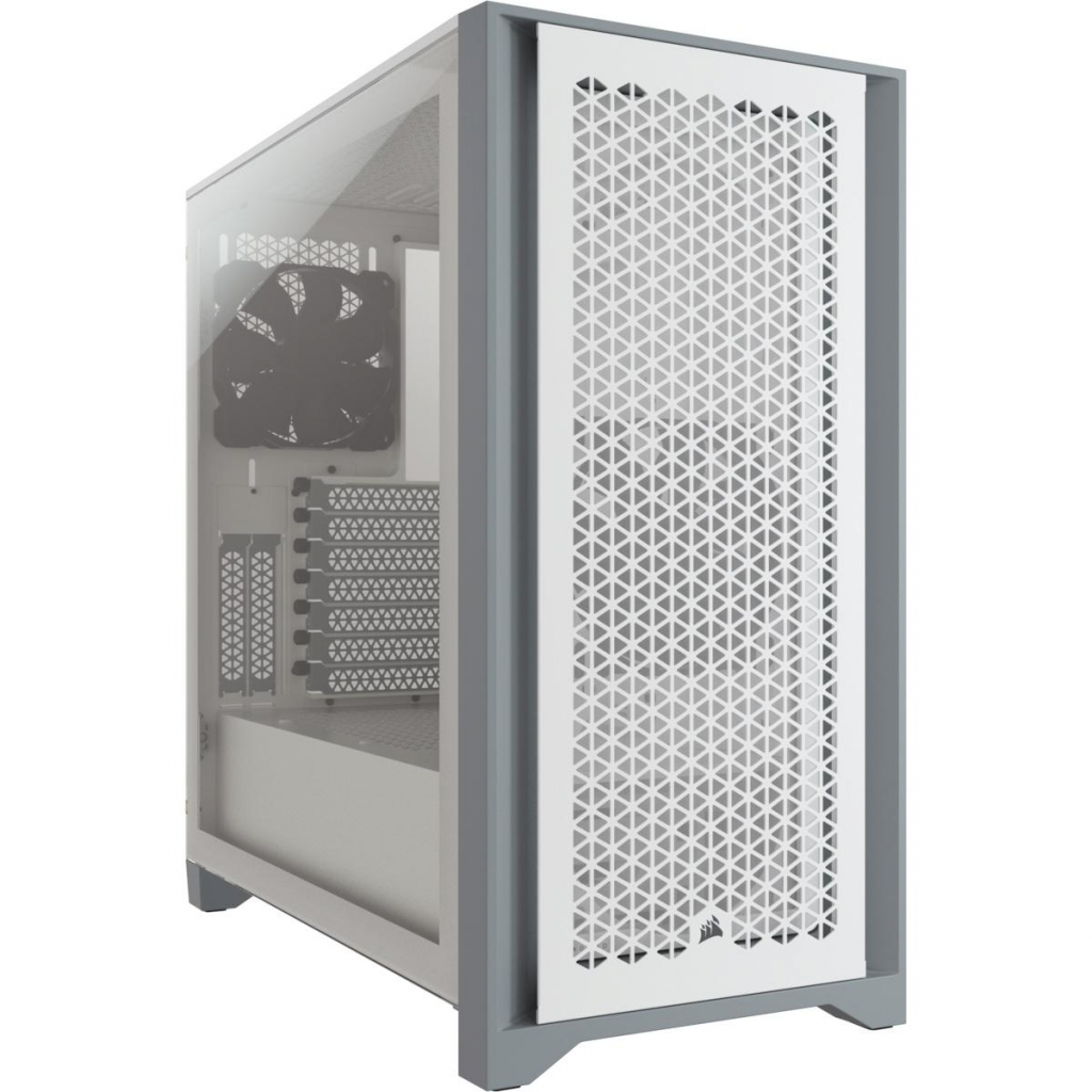 Кутия Corsair 4000D Airflow Mid Tower, Tempered Glass, Бялана ниска цена с бърза доставка - BestPC.BG
