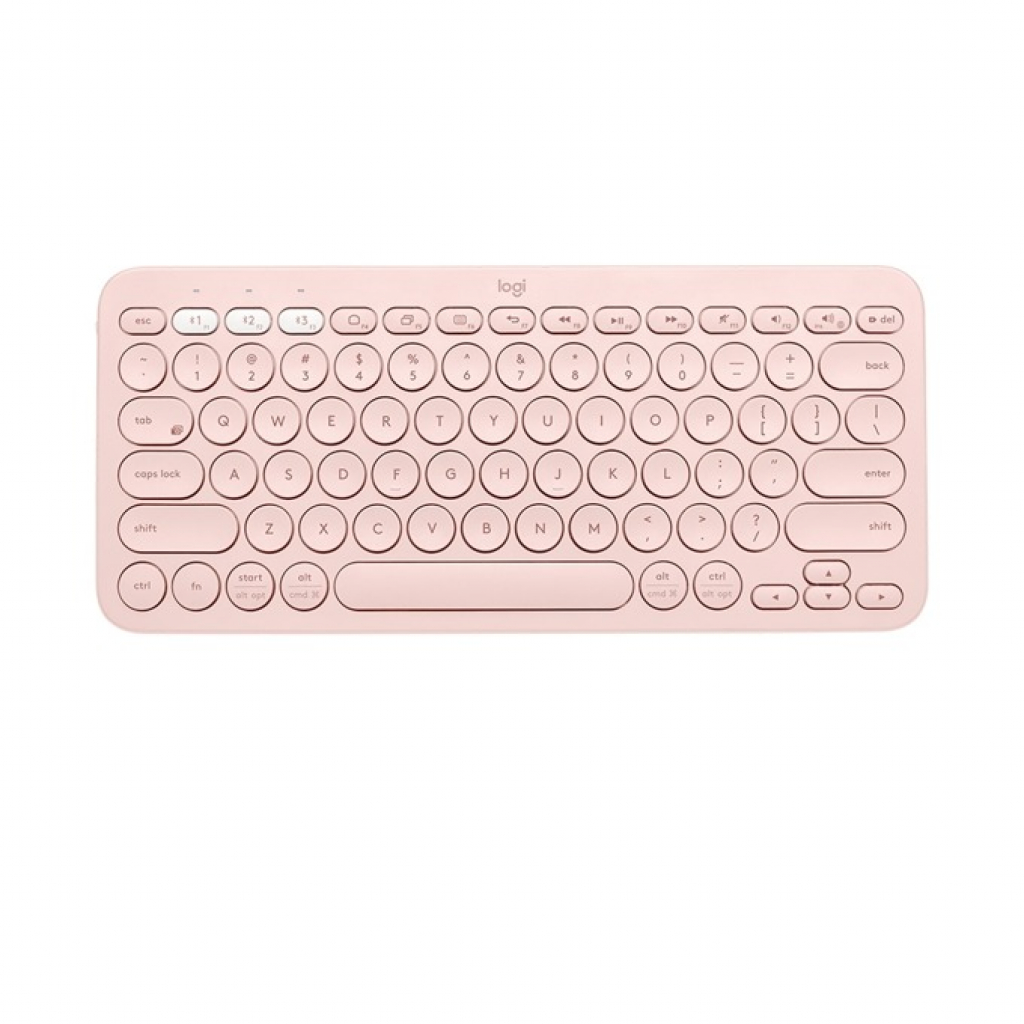 Клавиатура Logitech K380, безжична, компактна, нисък профил, розова, Bluetoothна ниска цена с бърза доставка - BestPC.BG