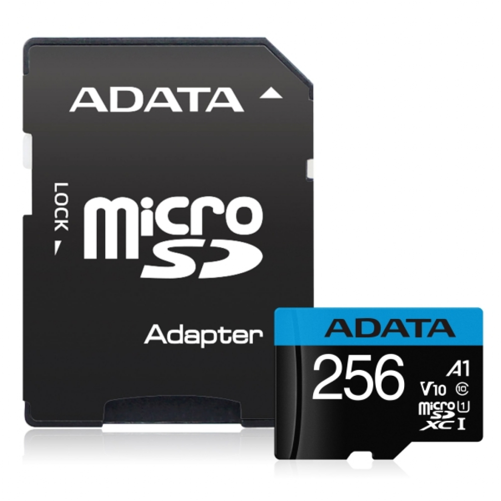 ADATA 256GB MicroSDXC UHS-I CLASS 10 (with adapter)на ниска цена с бърза доставка - BestPC.BG