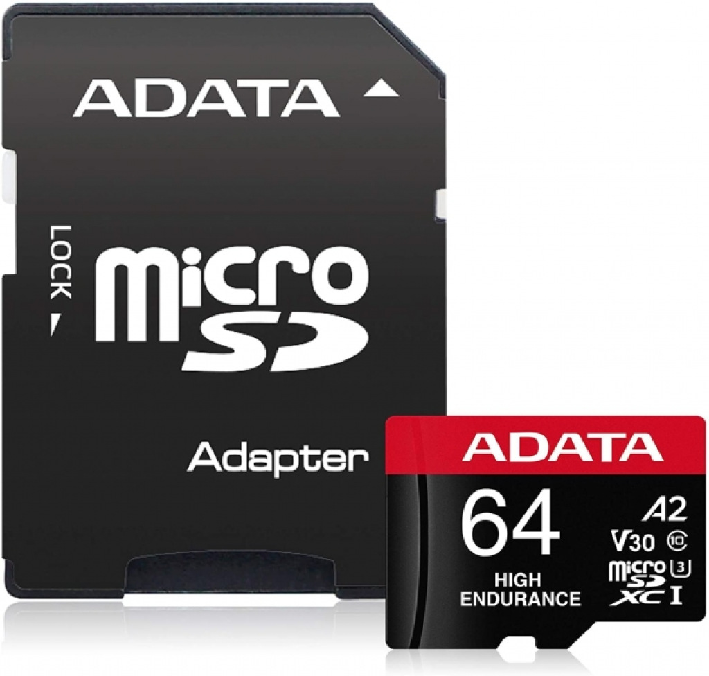 ADATA 64GB MicroSDXC UHS-I U3 V30S High (with adapter)на ниска цена с бърза доставка - BestPC.BG