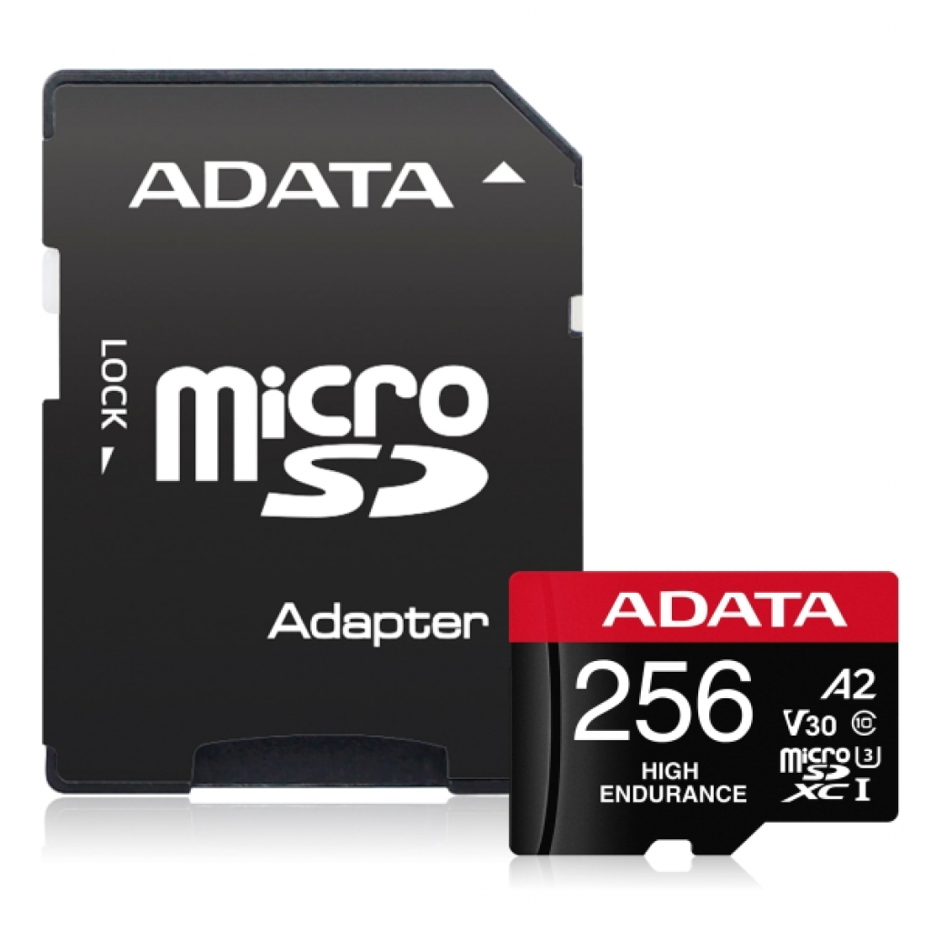 ADATA 256GB MicroSDXC UHS-I U3 V30S High (with adapter)на ниска цена с бърза доставка - BestPC.BG