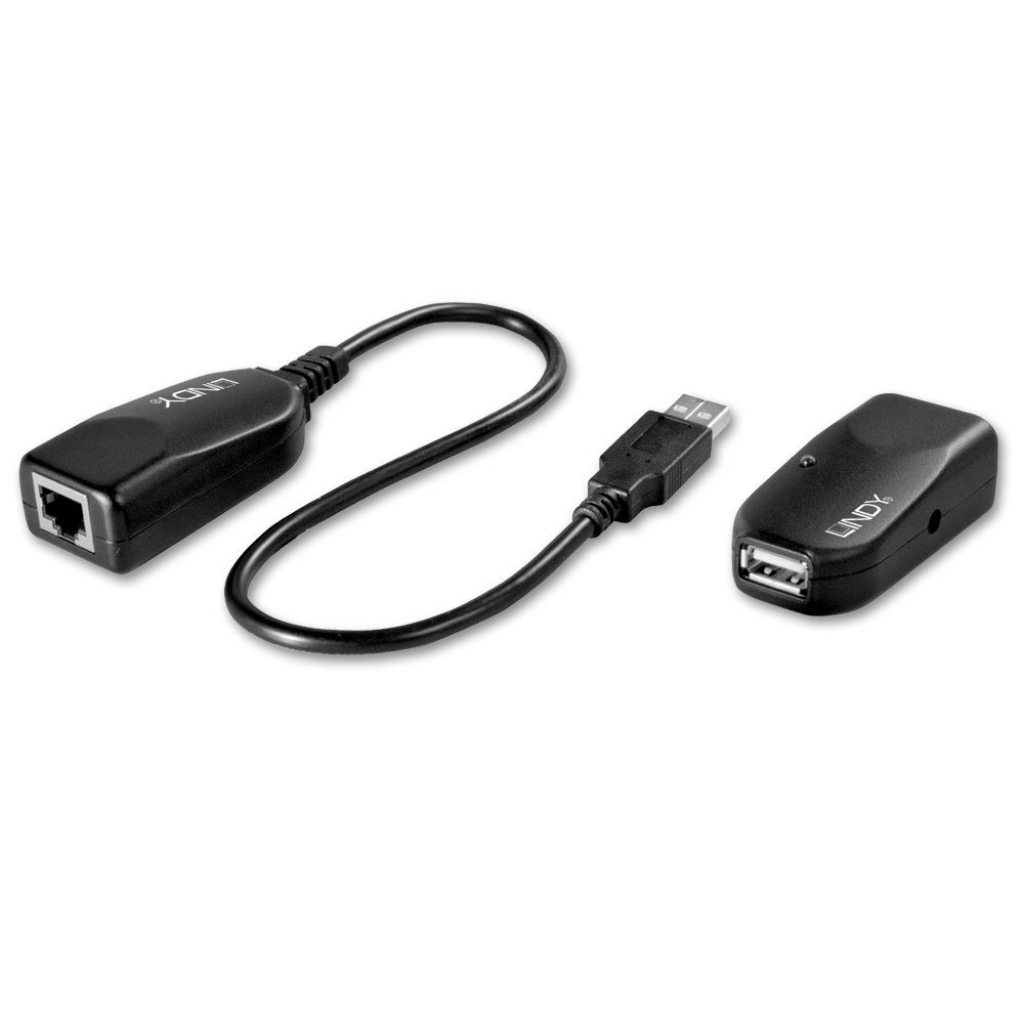 Кабел/адаптер LINDY LNY-42693 :: USB 2.0 Cat.5 удължител, 50.0 мна ниска цена с бърза доставка - BestPC.BG