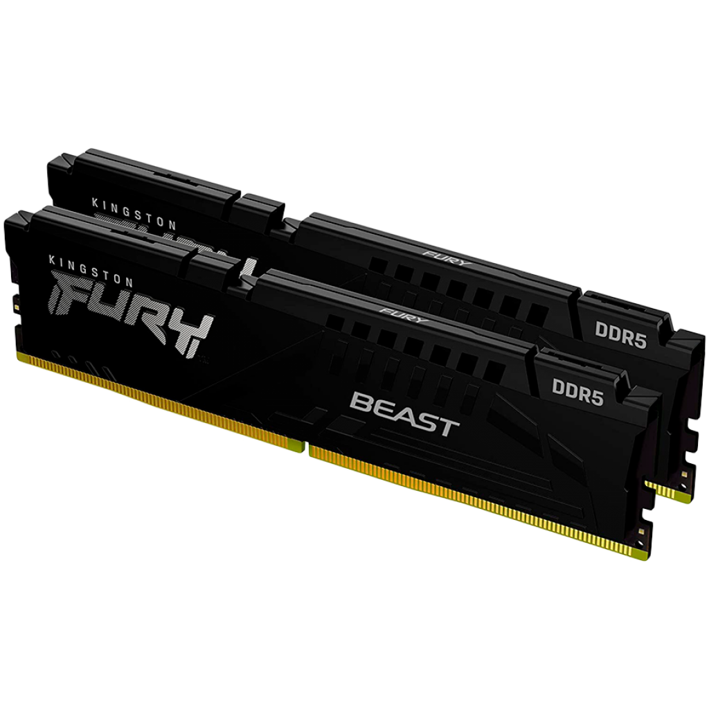 Памет Kingston DRAM 32GB 5600MHz DDR5 CL40 DIMM (Kit of 2) FURY Beast Blackна ниска цена с бърза доставка - BestPC.BG