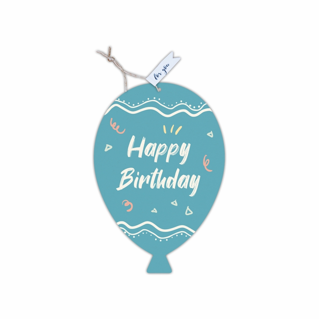 Продукт Gespaensterwald Картичка-таг Happy Birthday, балонна ниска цена с бърза доставка - BestPC.BG