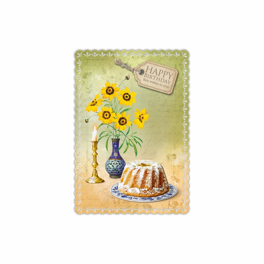 Продукт Gespaensterwald Картичка Romantique Happy Birthday, цветяна ниска цена с бърза доставка - BestPC.BG