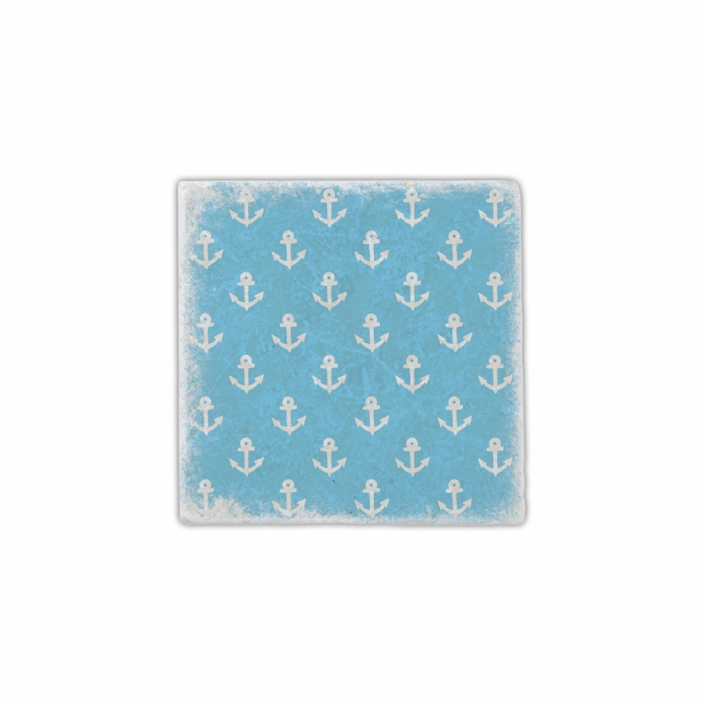 Gespaensterwald Подложка за чаша, мраморна, котви, синя 0909на ниска цена с бърза доставка - BestPC.BG