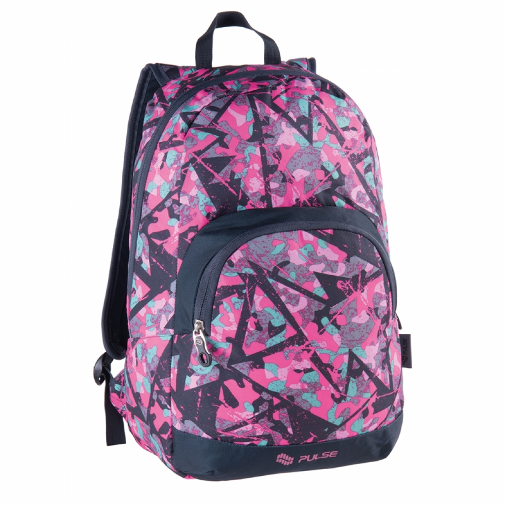 Pulse Раница Solo Collage, сиво-розована ниска цена с бърза доставка - BestPC.BG