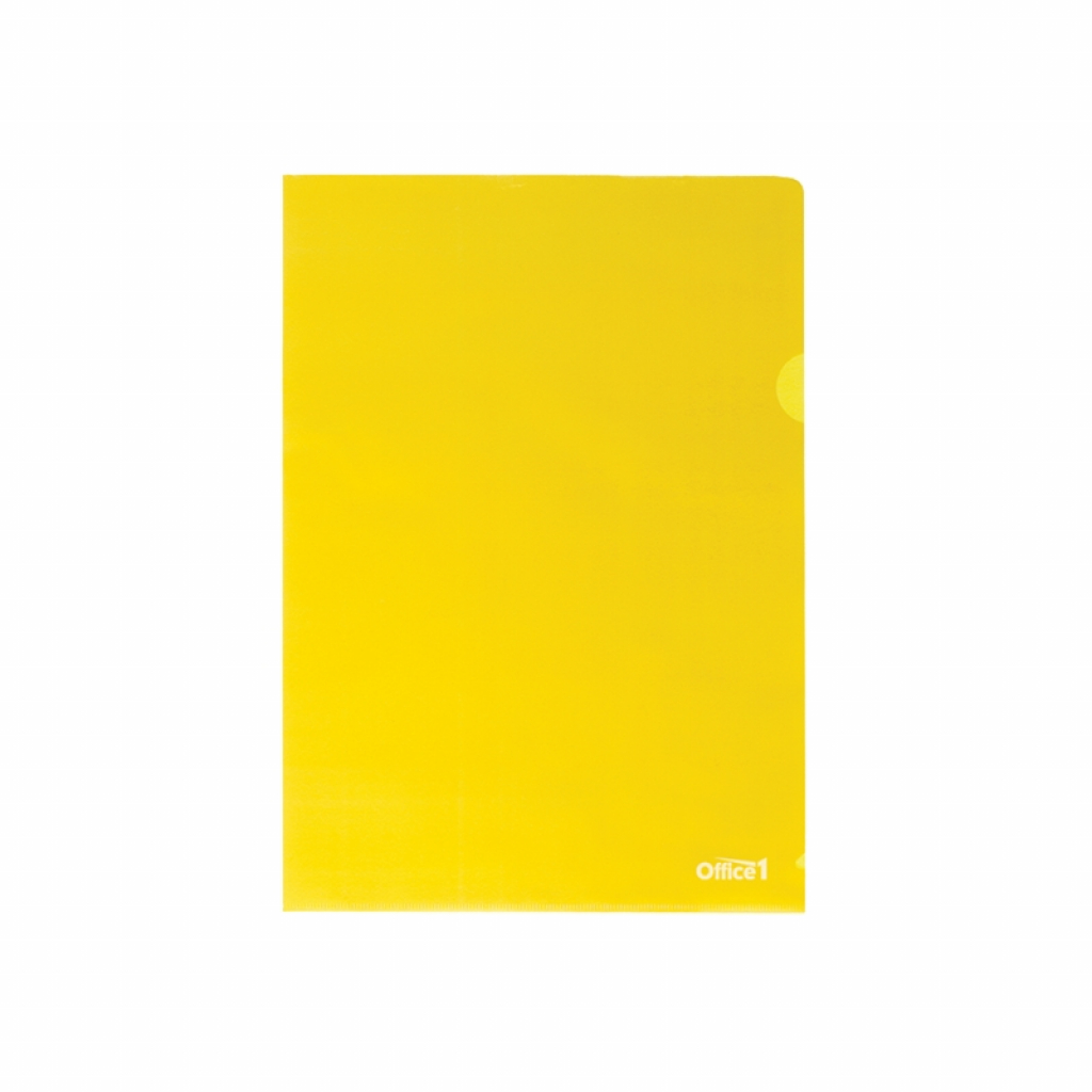 Office 1 Джоб за документи, L-образен, A4, 90 µm, жълт, 10 брояна ниска цена с бърза доставка - BestPC.BG