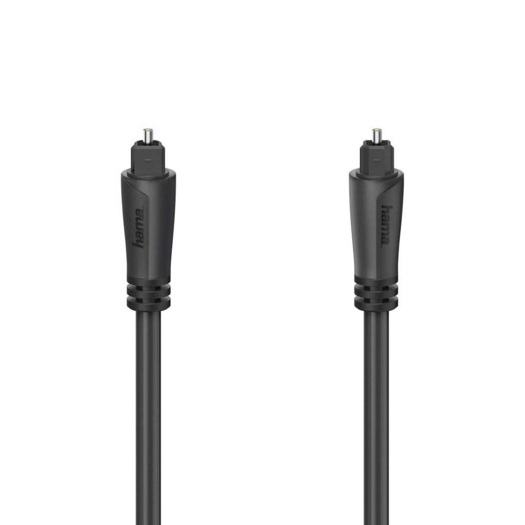Аудио оптичен кабел Hama ODT plug (Toslink), 3.0 m, Черенна ниска цена с бърза доставка - BestPC.BG