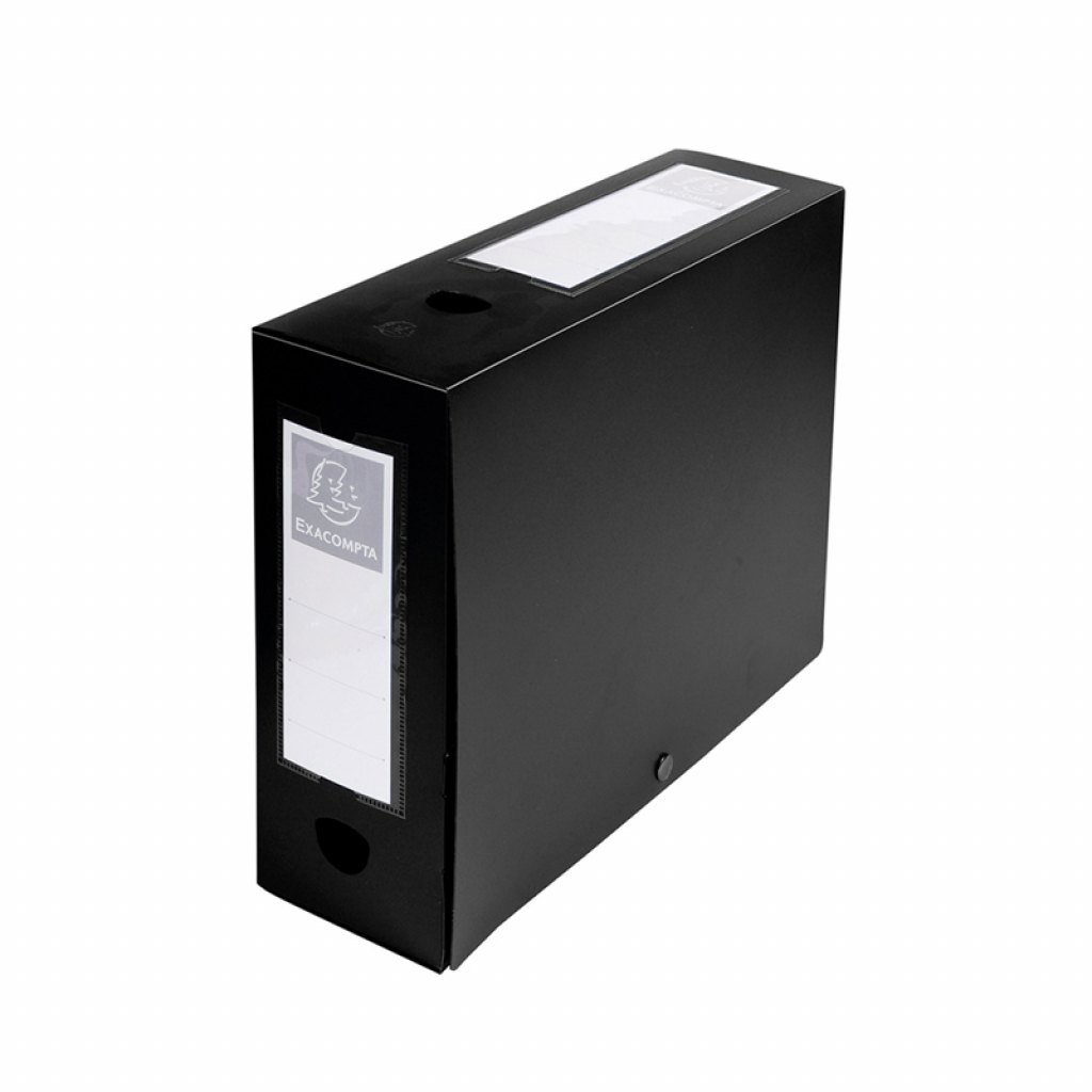 Exacompta Бокс с копче, A4, PP, 10 cm, хоризонтален и вертикален, черенна ниска цена с бърза доставка - BestPC.BG
