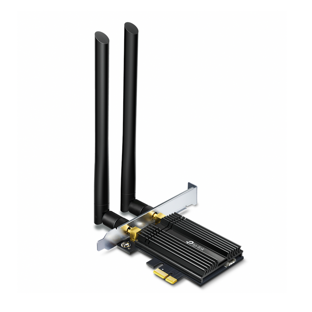 WiFi безжична карта/адаптер Безжичен адаптер TP-LINK Archer TX50E, AX3000, Wi-Fi 6, Bluetooth, PCI Expressна ниска цена с бърза доставка - BestPC.BG