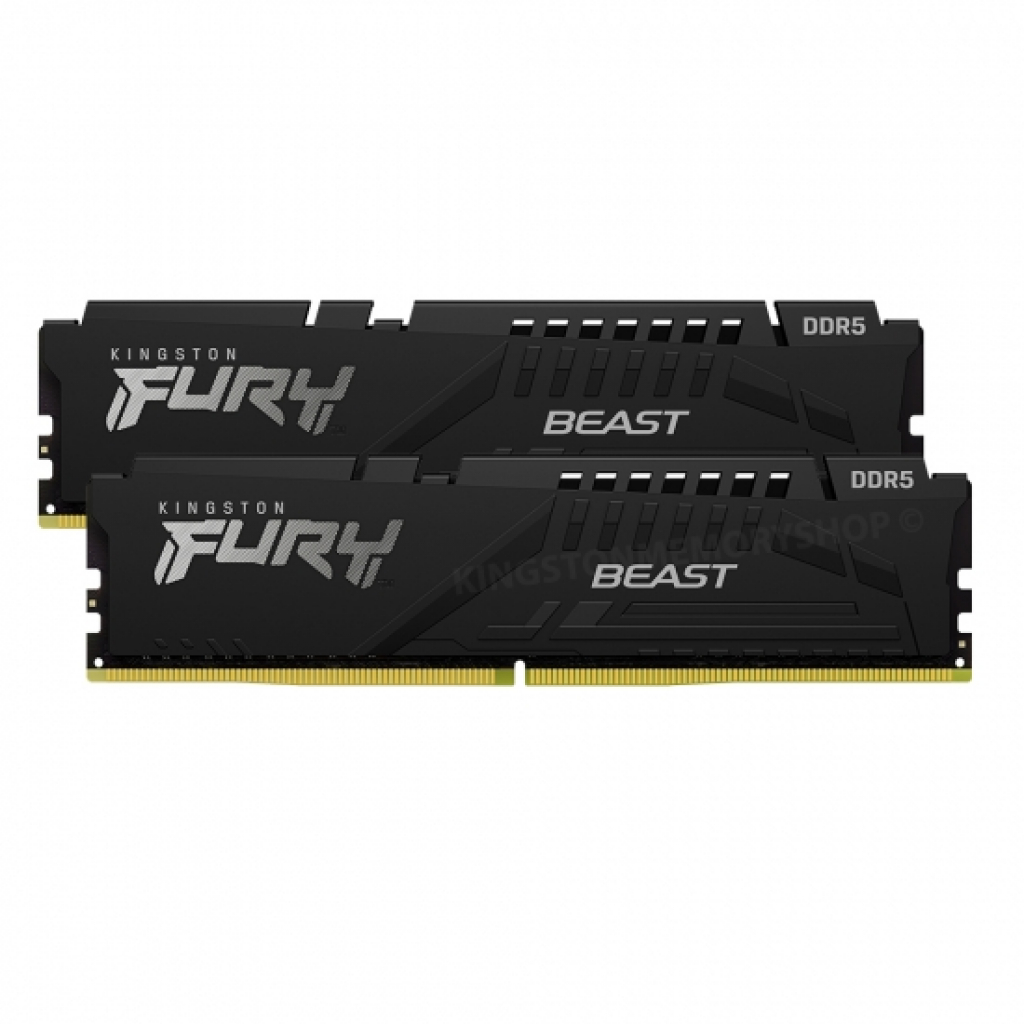 Памет 2x 32GB DDR5 5200MHz CL40 Kingston FURY Beast Black KITна ниска цена с бърза доставка - BestPC.BG