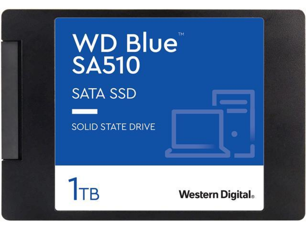 SSD WD Blue SA510 SSD 1TB SATA III 6Gb-s cased 2.5inch 7mm internal single-packedна ниска цена с бърза доставка - BestPC.BG