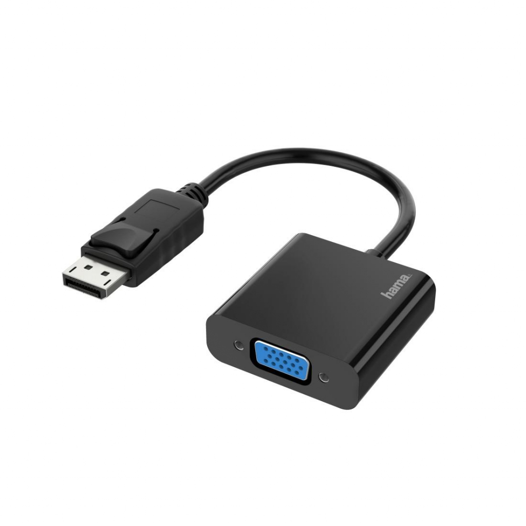 Адаптер HAMA, DisplayPort мъжко - VGA женско, Full-HD 1080p, Черенна ниска цена с бърза доставка - BestPC.BG