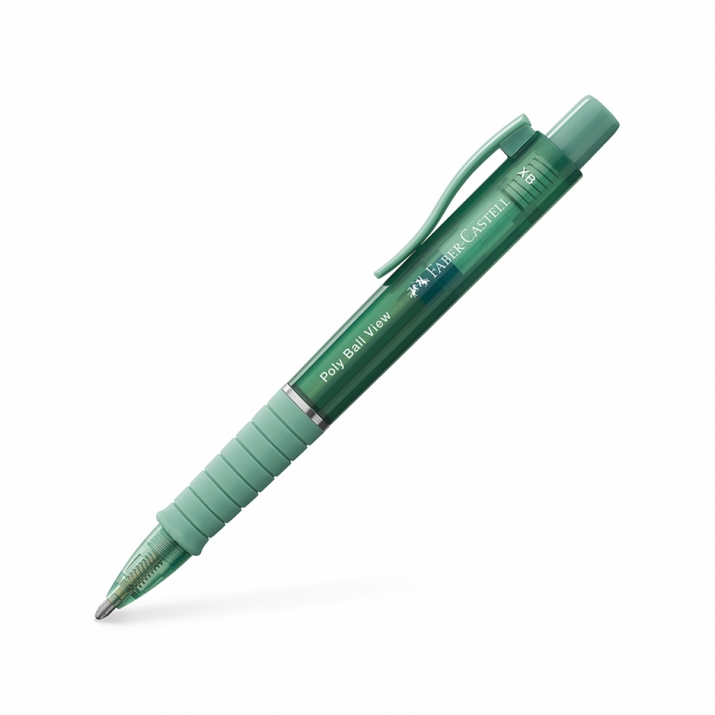 Faber-Castell Химикалка Poly Ball View, бледозеленана ниска цена с бърза доставка - BestPC.BG
