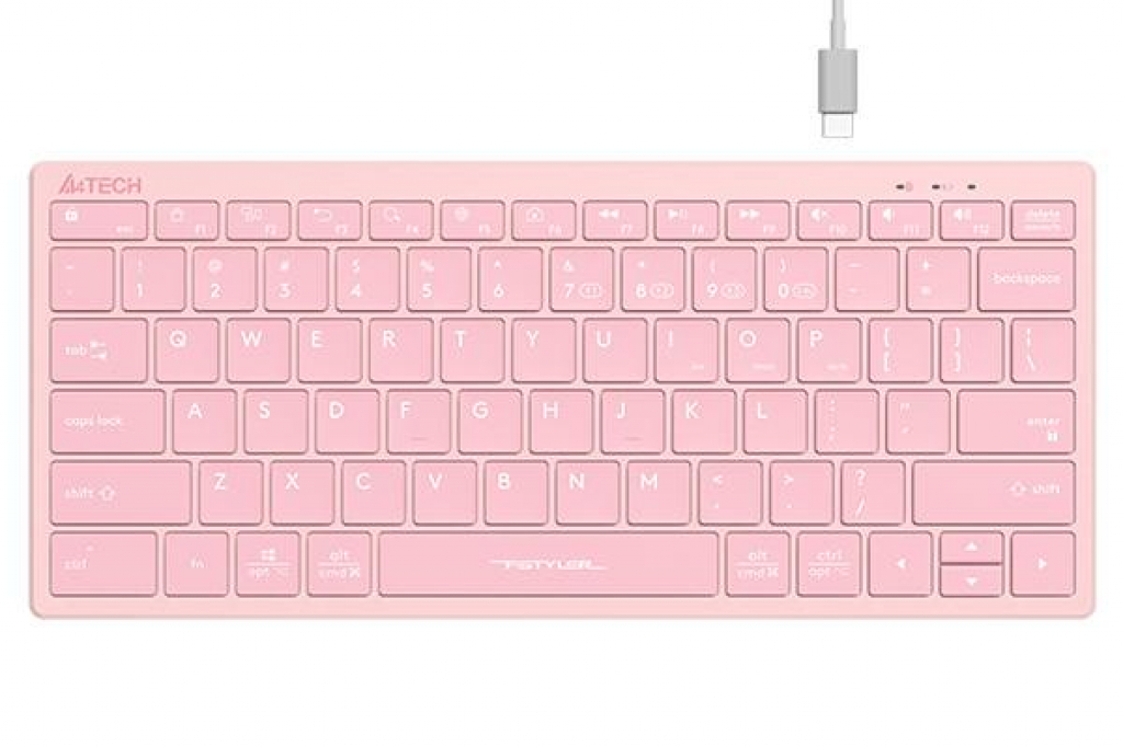 Безжична клавиатура A4TECH FBX51C FSTyler, Bluetooth, 2.4 GHz, USB-C, БДС, Розована ниска цена с бърза доставка - BestPC.BG