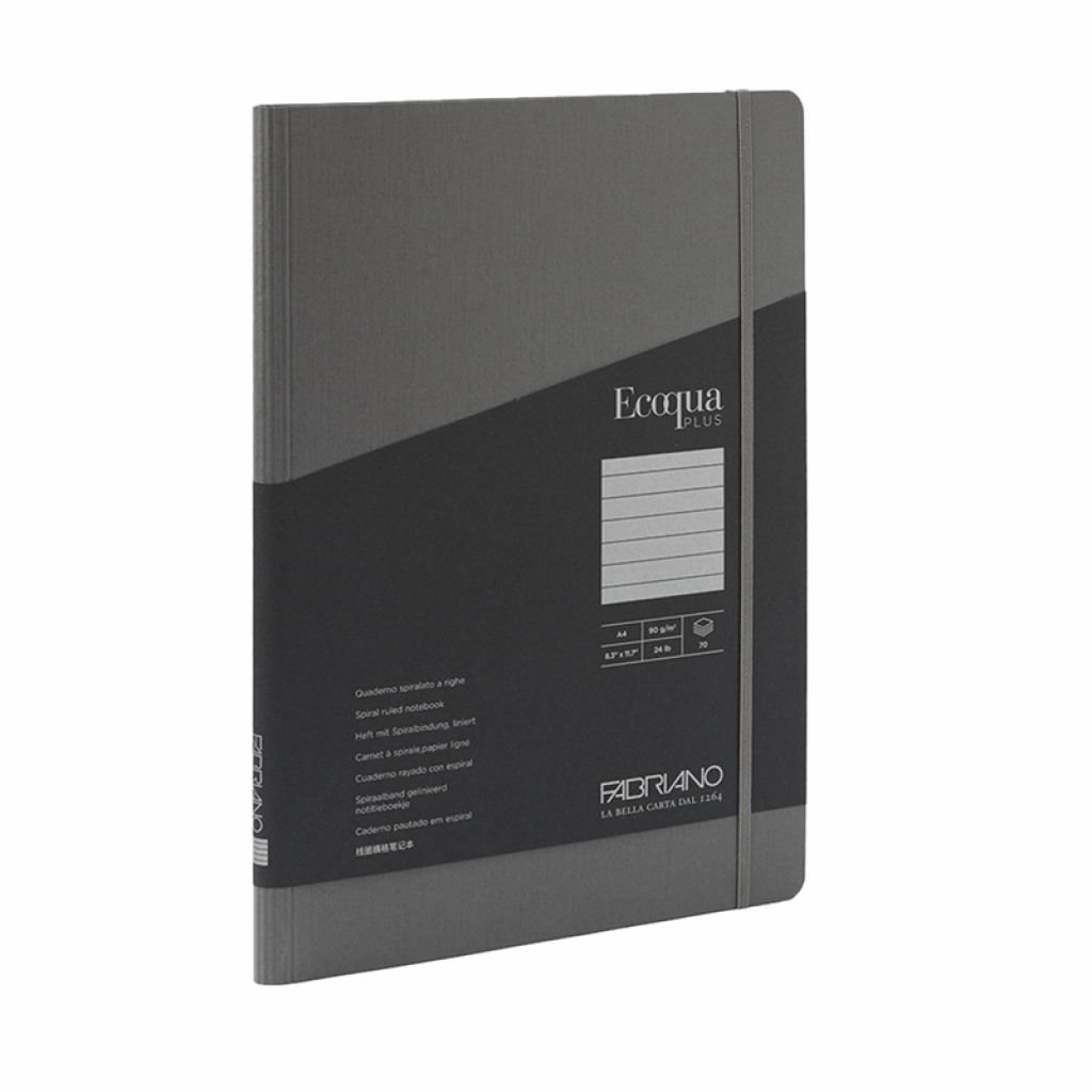 Fabriano Тетрадка Ecoqua+, A4, картонена корица, със скрита спирала, 70 листана ниска цена с бърза доставка - BestPC.BG