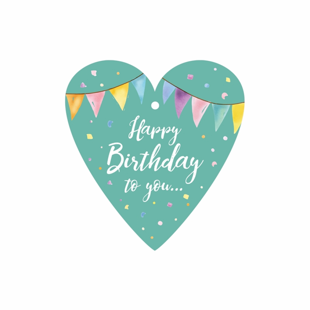 Gespaensterwald Етикет за подарък Happy Birthday To You, сърцена ниска цена с бърза доставка - BestPC.BG