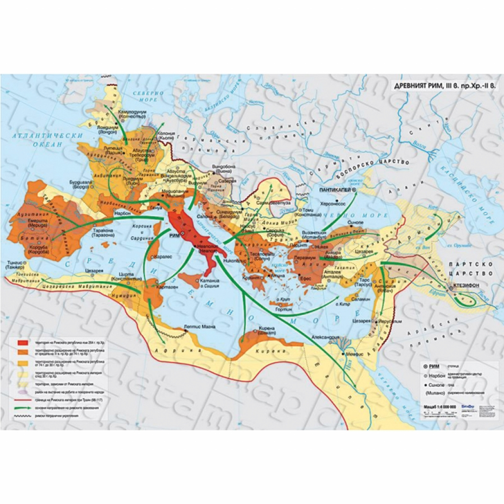 Продукт Карта Древният Рим III век пр. н. е. – II векна ниска цена с бърза доставка - BestPC.BG