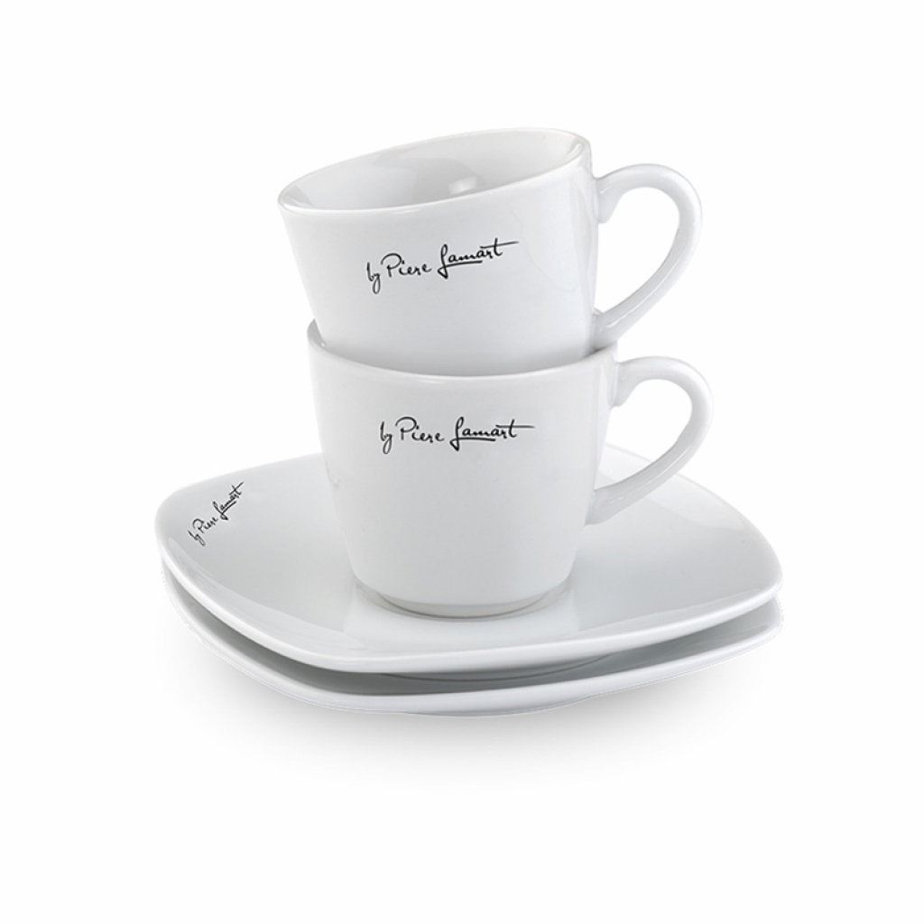 Lamart Чаша с чинийка, порцеланова, 90 ml, 2 брояна ниска цена с бърза доставка - BestPC.BG