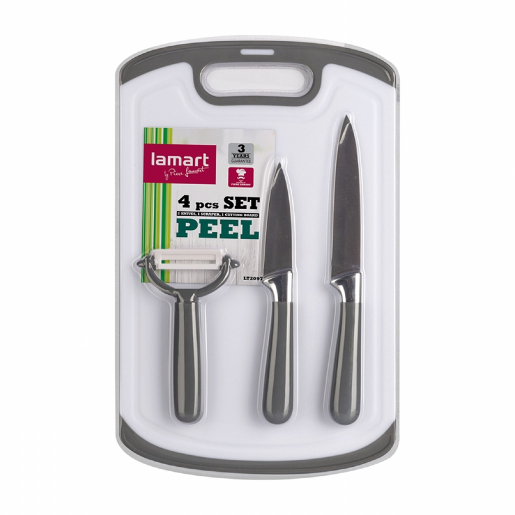 Lamart Комплект от 2 ножа, белачка и дъска за рязанена ниска цена с бърза доставка - BestPC.BG