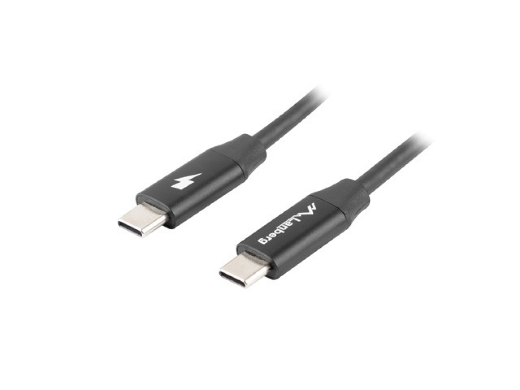 Кабел/адаптер Lanberg USB-C M-M 2.0 cable 1.8m Quick Charge 4.0, blackна ниска цена с бърза доставка - BestPC.BG