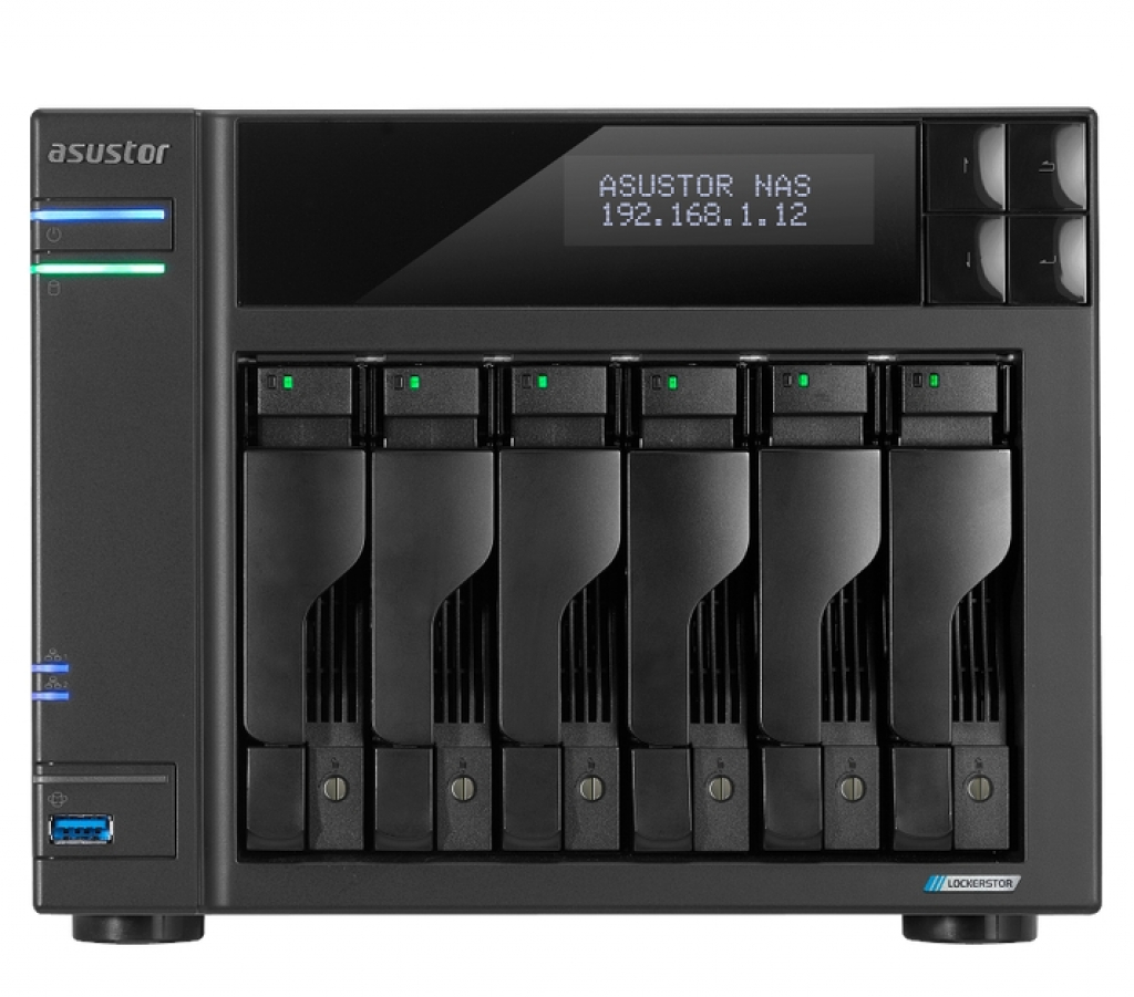 Мрежов сторидж (NAS/SAN) Asustor Lockerstor AS6706, 6 Bay NAS, Intel Jasper Lake Quad-Core 2.0GHz, 8GB RAMна ниска цена с бърза доставка - BestPC.BG