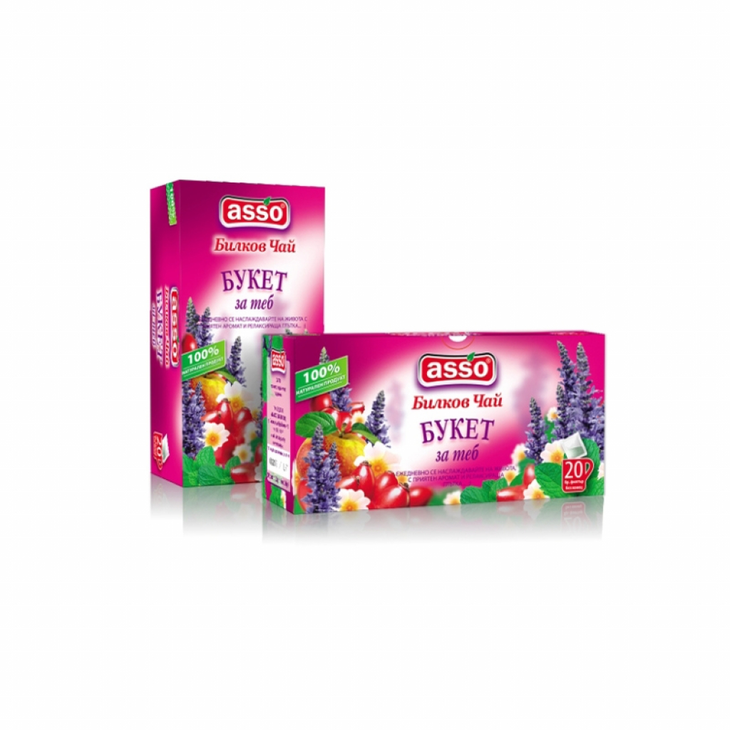 Asso Чай ''Букет'', билков, 20 брояна ниска цена с бърза доставка - BestPC.BG