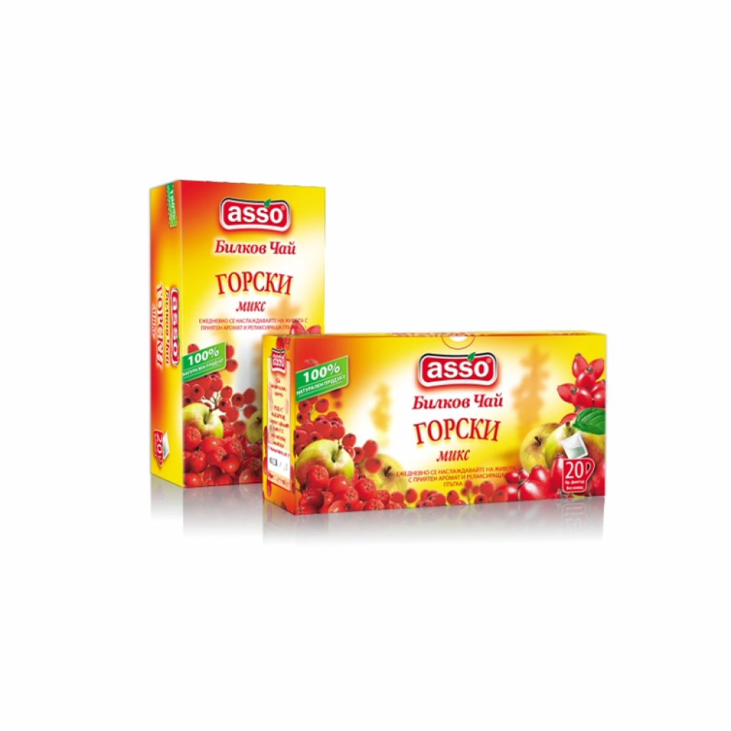 Asso Чай ''Горски'', билков, 20 брояна ниска цена с бърза доставка - BestPC.BG