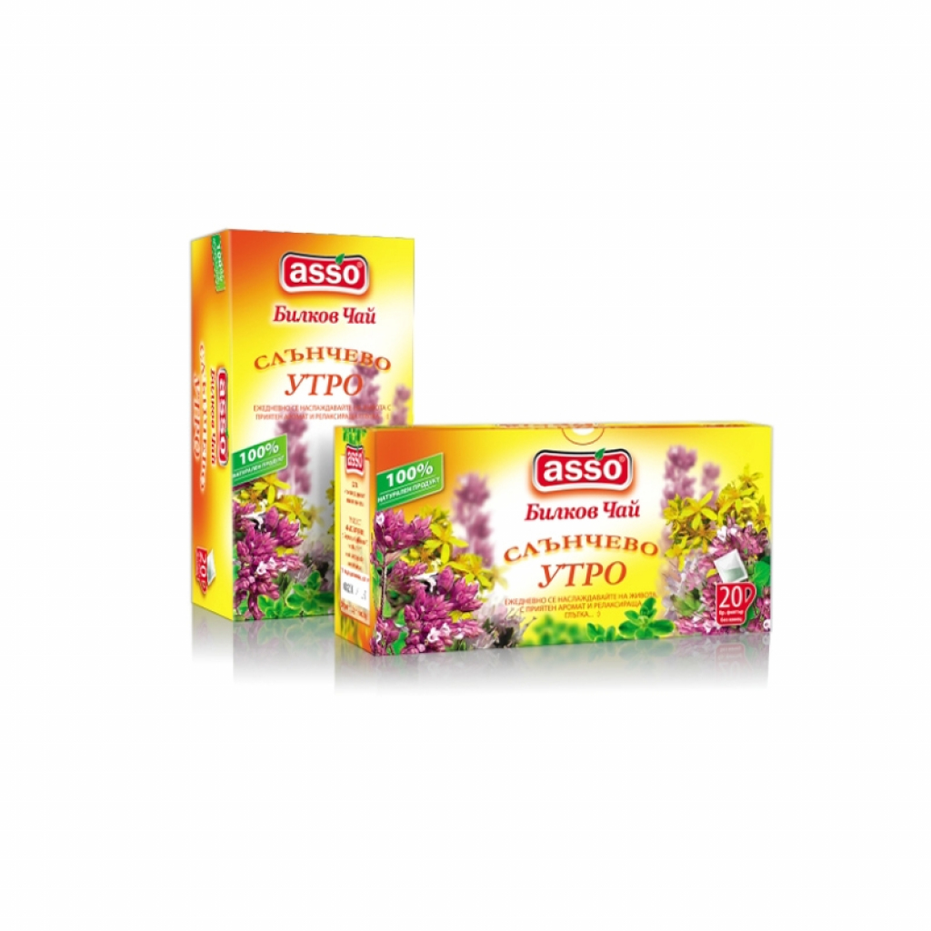 Asso Чай ''Утро'', билков, 20 брояна ниска цена с бърза доставка - BestPC.BG