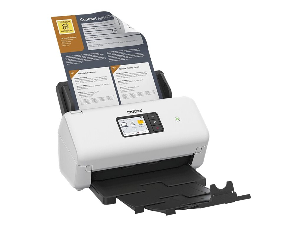 Скенер BROTHER ADS-4500W Document scanner Dual CIS Duplex A4 600x600dpi 35ppm mono-35ppm colour ADF 5250scans-d USB 3.0 LAN Wi-Fiна ниска цена с бърза доставка - BestPC.BG