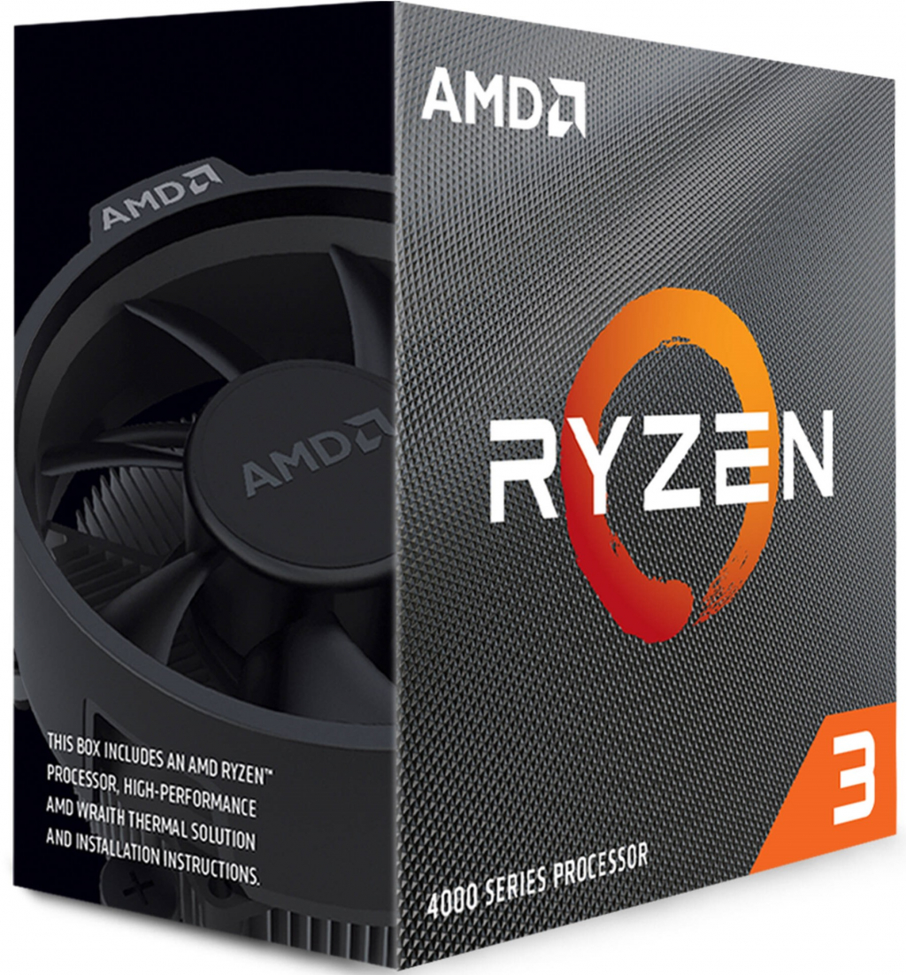 Процесор AMD CPU Desktop Ryzen 3 4C-8T 4100 (3.8-4.0GHz Boost, 6MB, 65W, AM4) Boxна ниска цена с бърза доставка - BestPC.BG