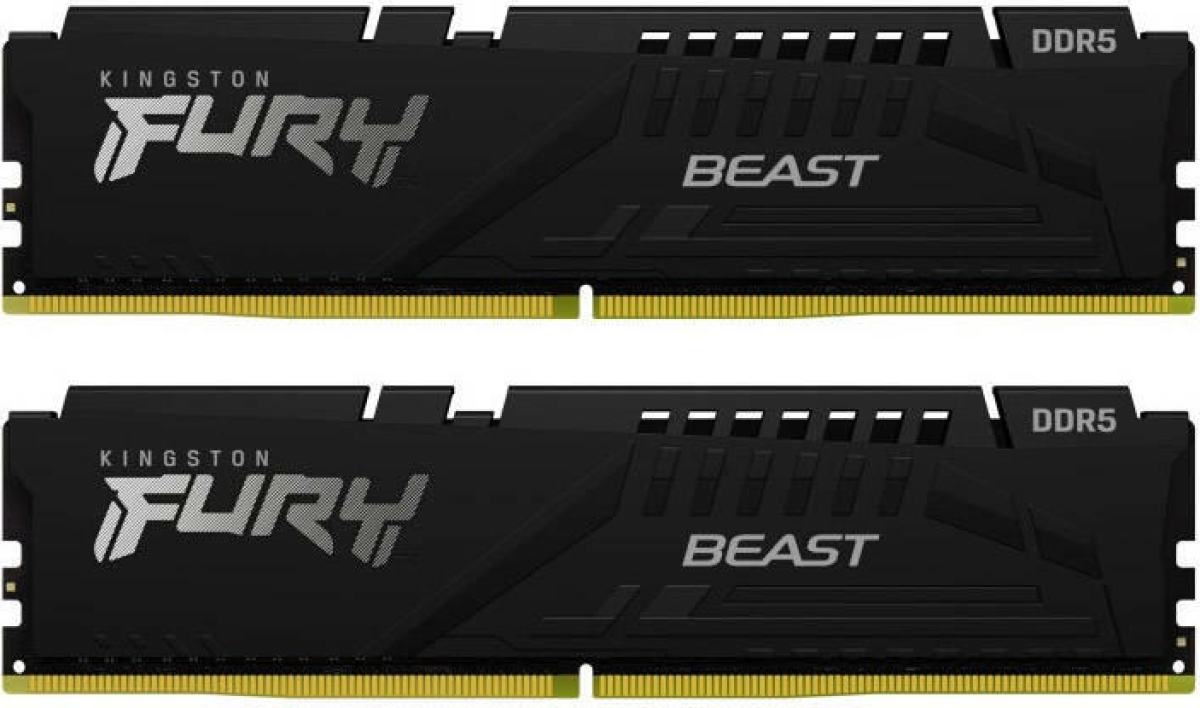 Памет Kingston DRAM 64GB 5600MT-s DDR5 CL40 DIMM (Kit of 2) FURY Beast Blackна ниска цена с бърза доставка - BestPC.BG