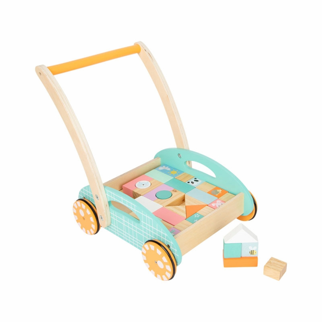 Small Foot Конструктор с количка, дървен, 34 х 27 х 36 cm, 35 частина ниска цена с бърза доставка - BestPC.BG