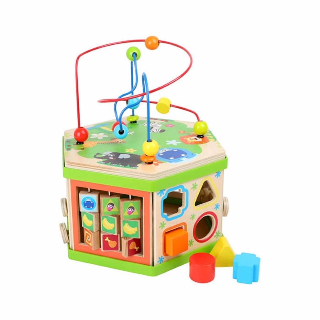 Small Foot Куб Сафари, дидактичен, дървен, 29 х 25 х 30 cmна ниска цена с бърза доставка - BestPC.BG