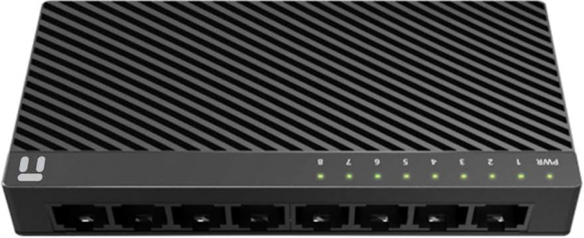 Комутатор/Суич Switch Stonet ST3108C, 8x 10-100M, неуправляем, настоленна ниска цена с бърза доставка - BestPC.BG