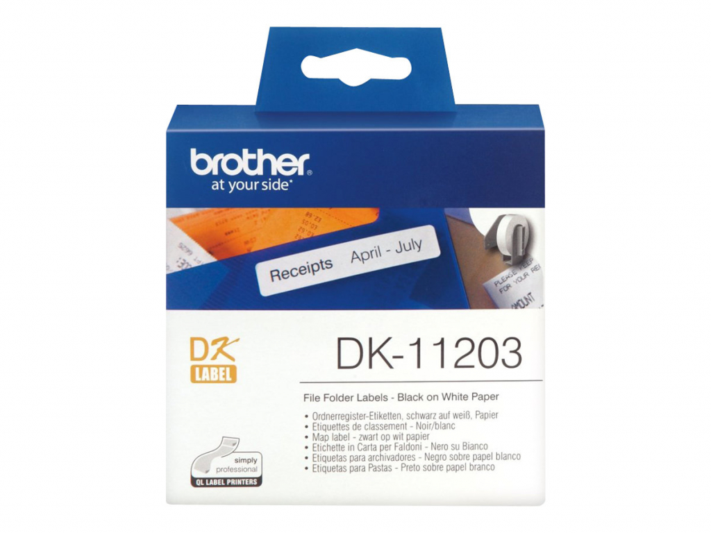 BROTHER DK11203 Brother mappa gerinc cimke 17x54mm, 300-tekercsна ниска цена с бърза доставка - BestPC.BG